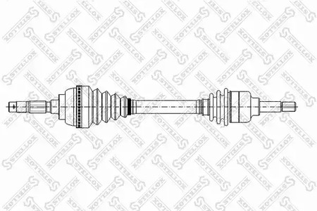 Привод левый 611 мм STELLOX 158 1009-SX